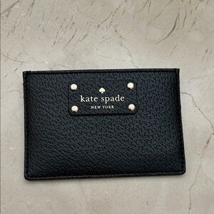 Kate Spade Black Textured Card Case